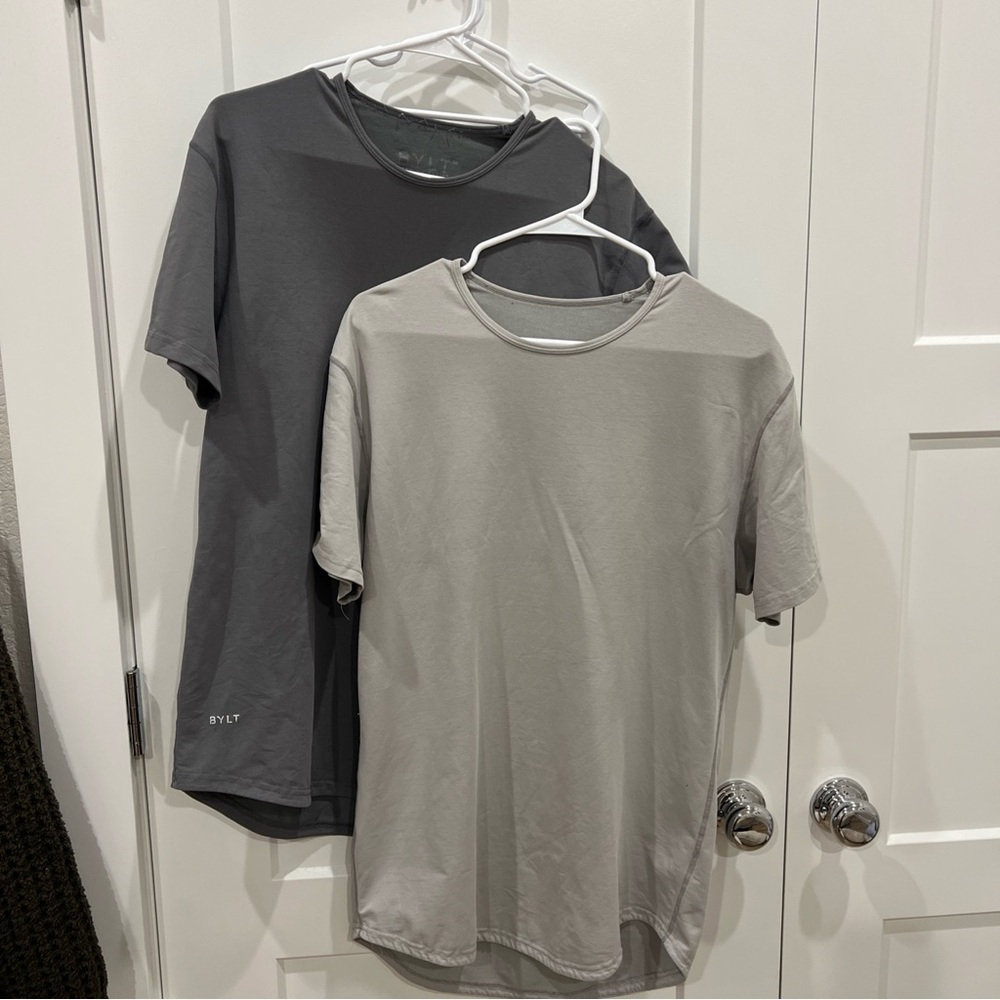 Lot Of 2 Men’s BYLT T-Shirts Gray Size Medium